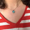Afghanite Pendant in 14k Gold with a Diamond