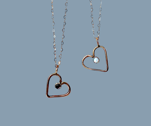 Custom Birthstone Heart Pendant