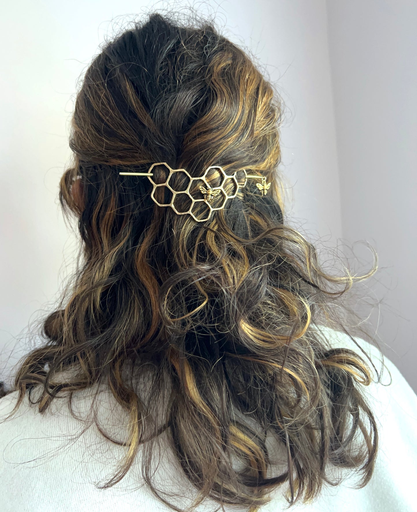 Big Brass Honeycomb Hairslide