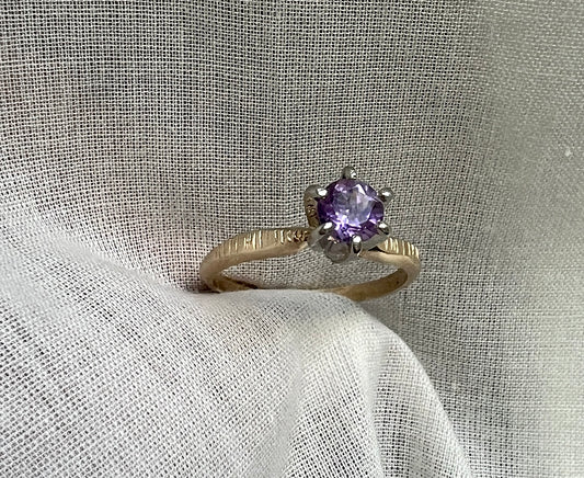Montana Amethyst Engagement Ring Recycled Vintage Setting