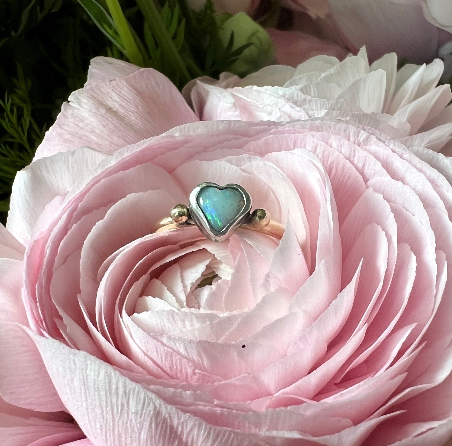 Opal Heart Ring