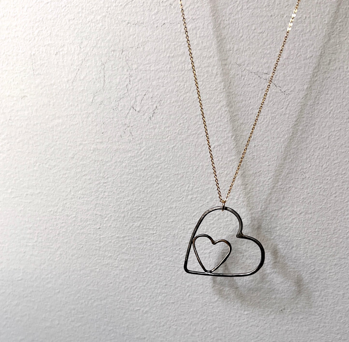 I carry your heart with me Pendant in Gold and Black