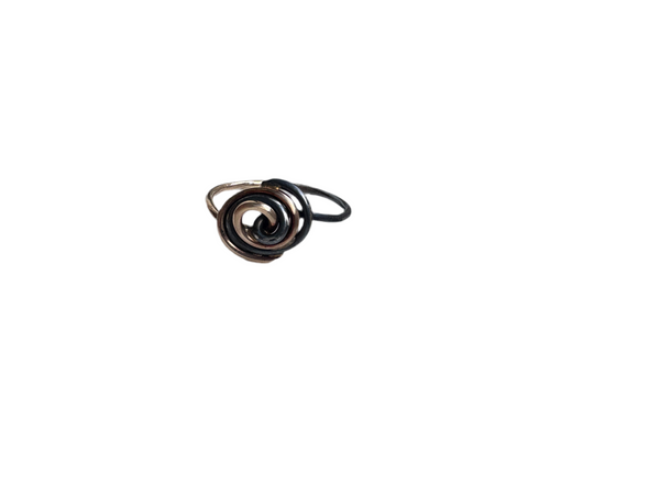 Black and Gold Knot Ring