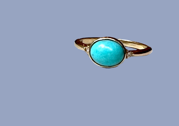 Turquoise Diamond Gold Ring