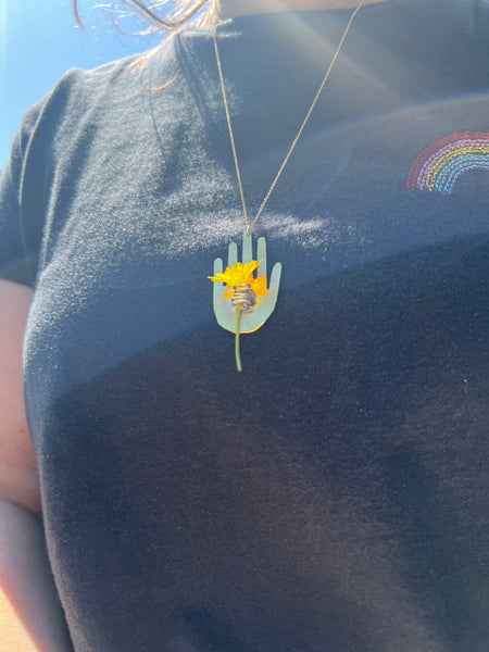 Flower in Hand pendant