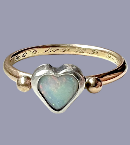 Opal Heart Ring