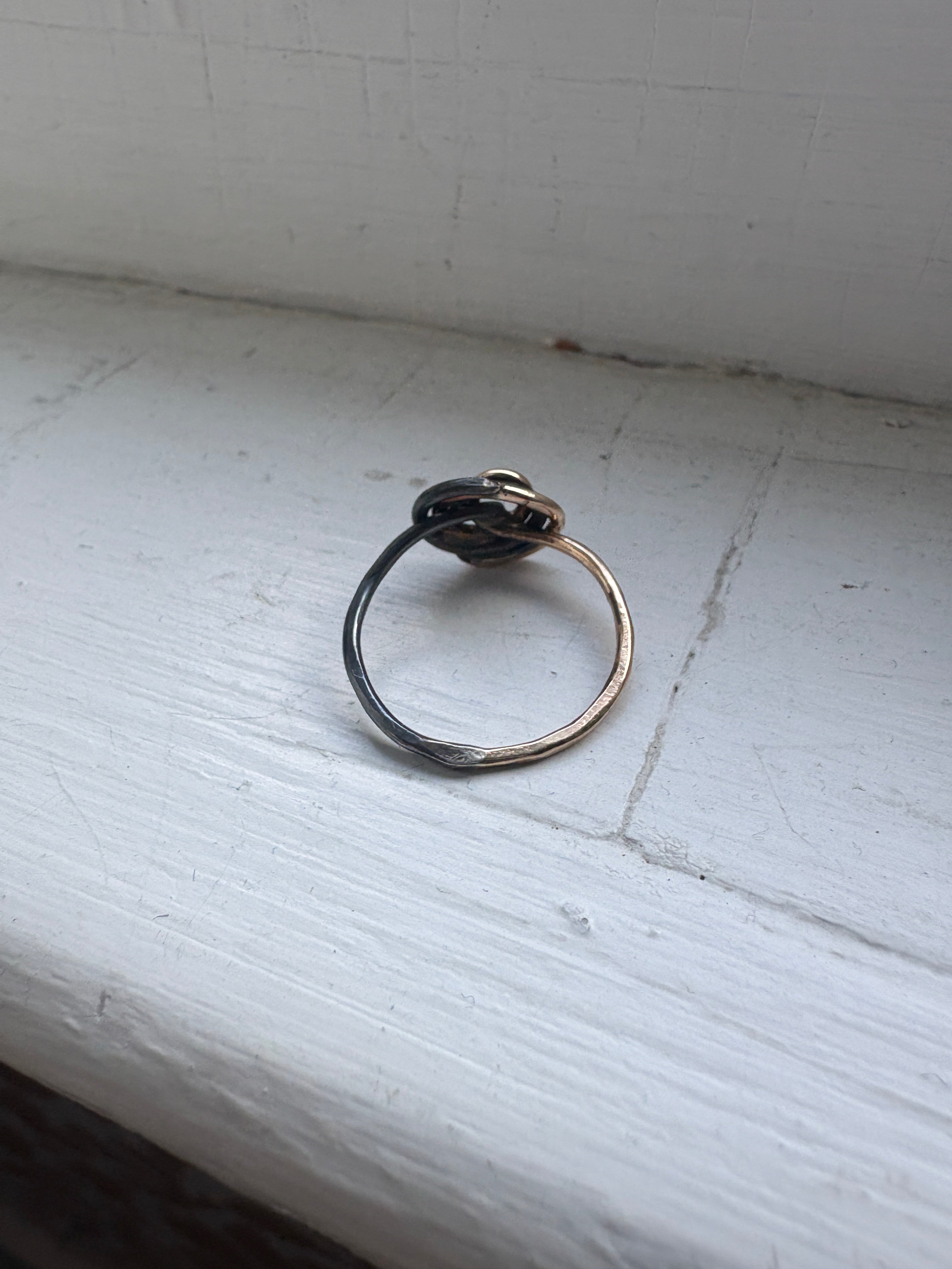 Black and Gold Knot Ring