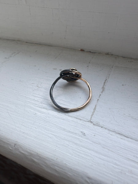Black and Gold Knot Ring