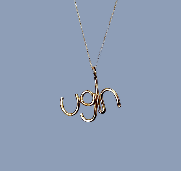 Gold Ugh Pendant