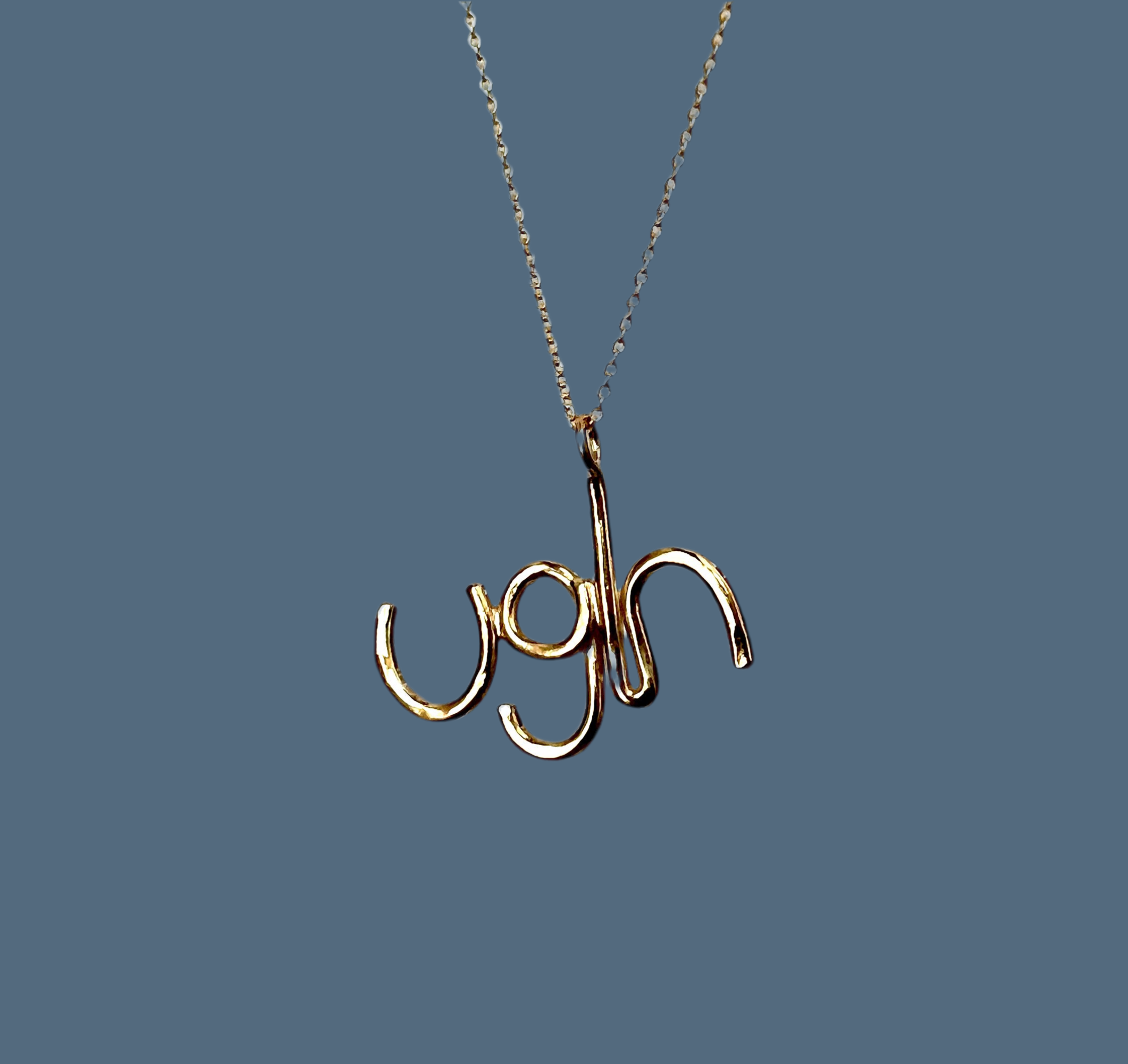 Gold Ugh Pendant