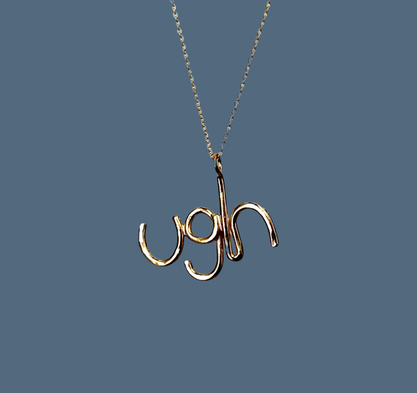Gold Ugh Pendant