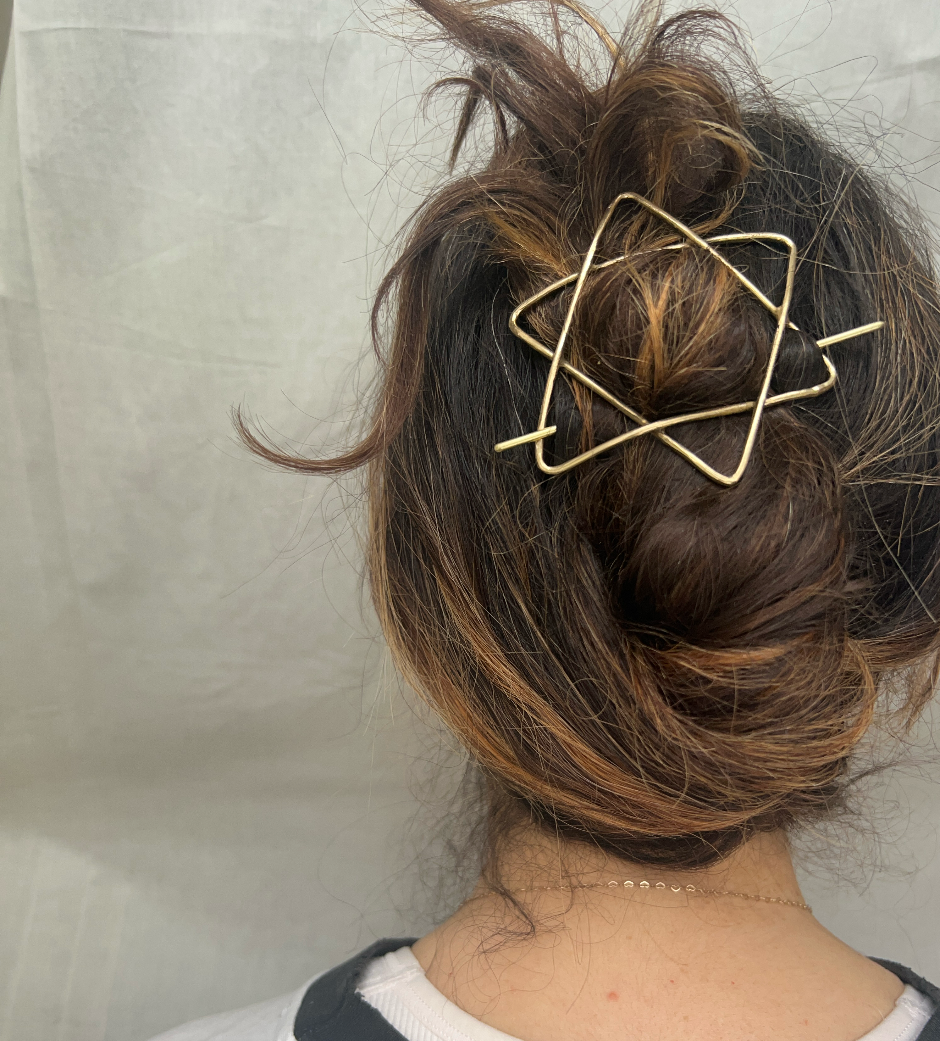 Big star of david hair pin