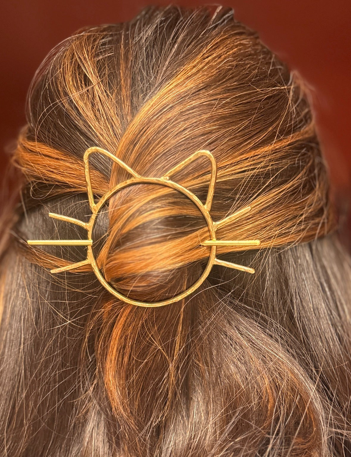 Cat Hair Pin // Bun Holder // Whiskers Hair Slide