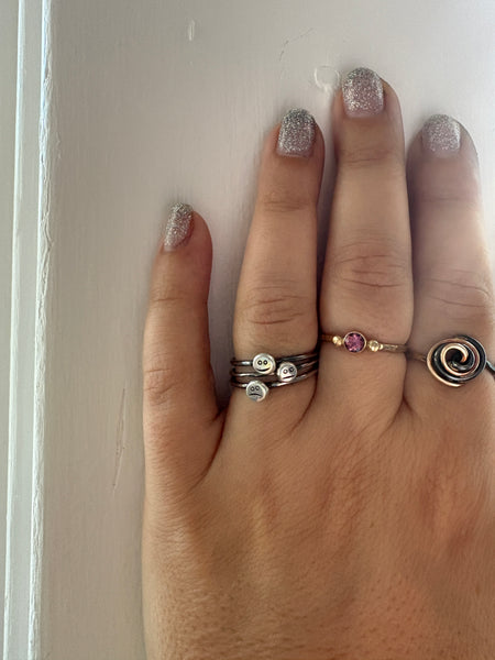 Black and Gold Knot Ring