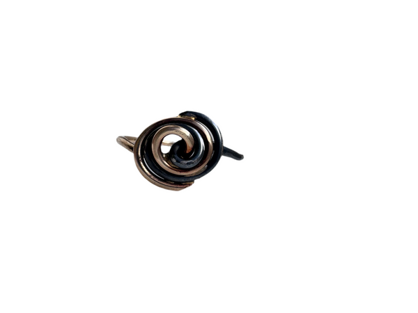 Black and Gold Knot Ring