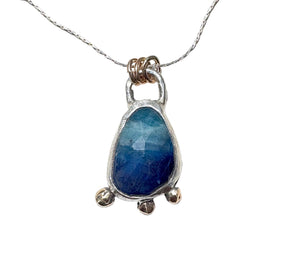 Afghanite in Sterling Silver with Gold Pebbles