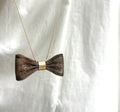 Vintage Brass Bow Necklace