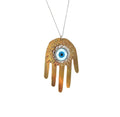 Hamsa With Evil Eye in Braided Bezel