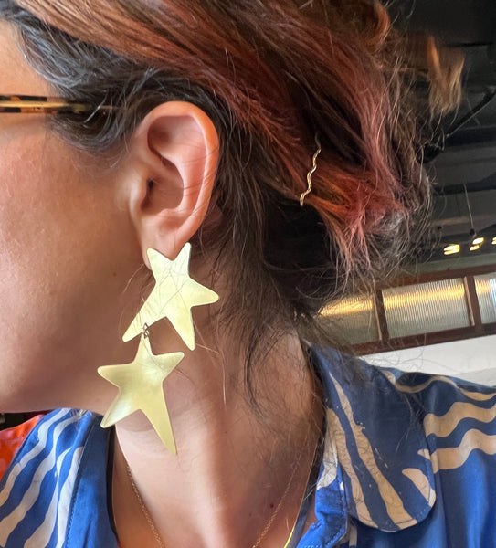 Double Star Stud Dangles