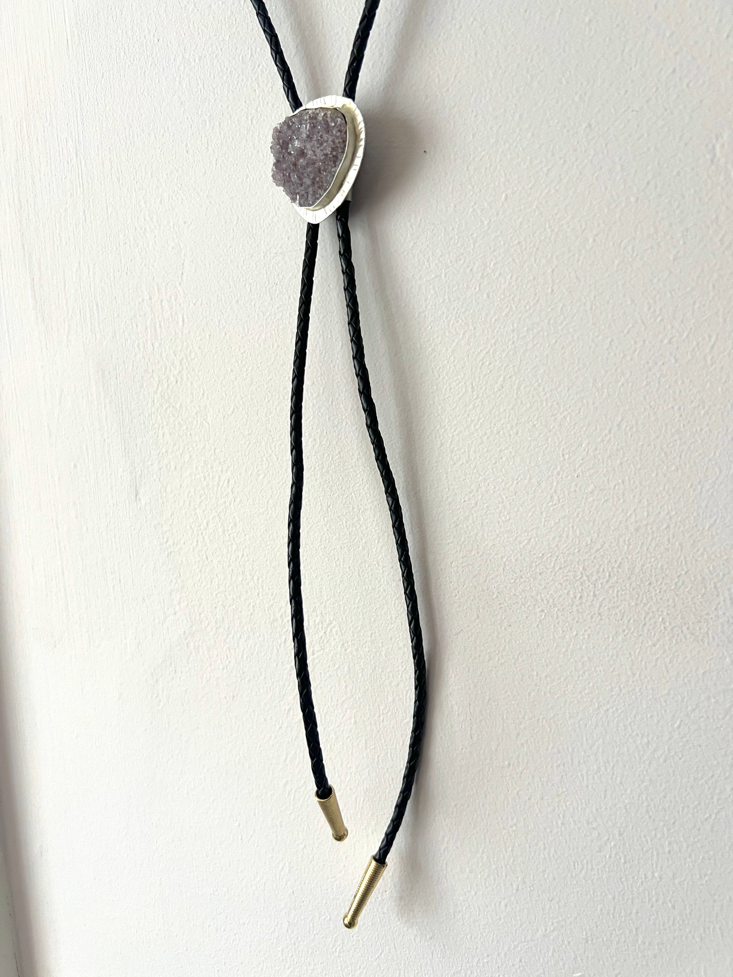 Purple Druzy Bolo Tie