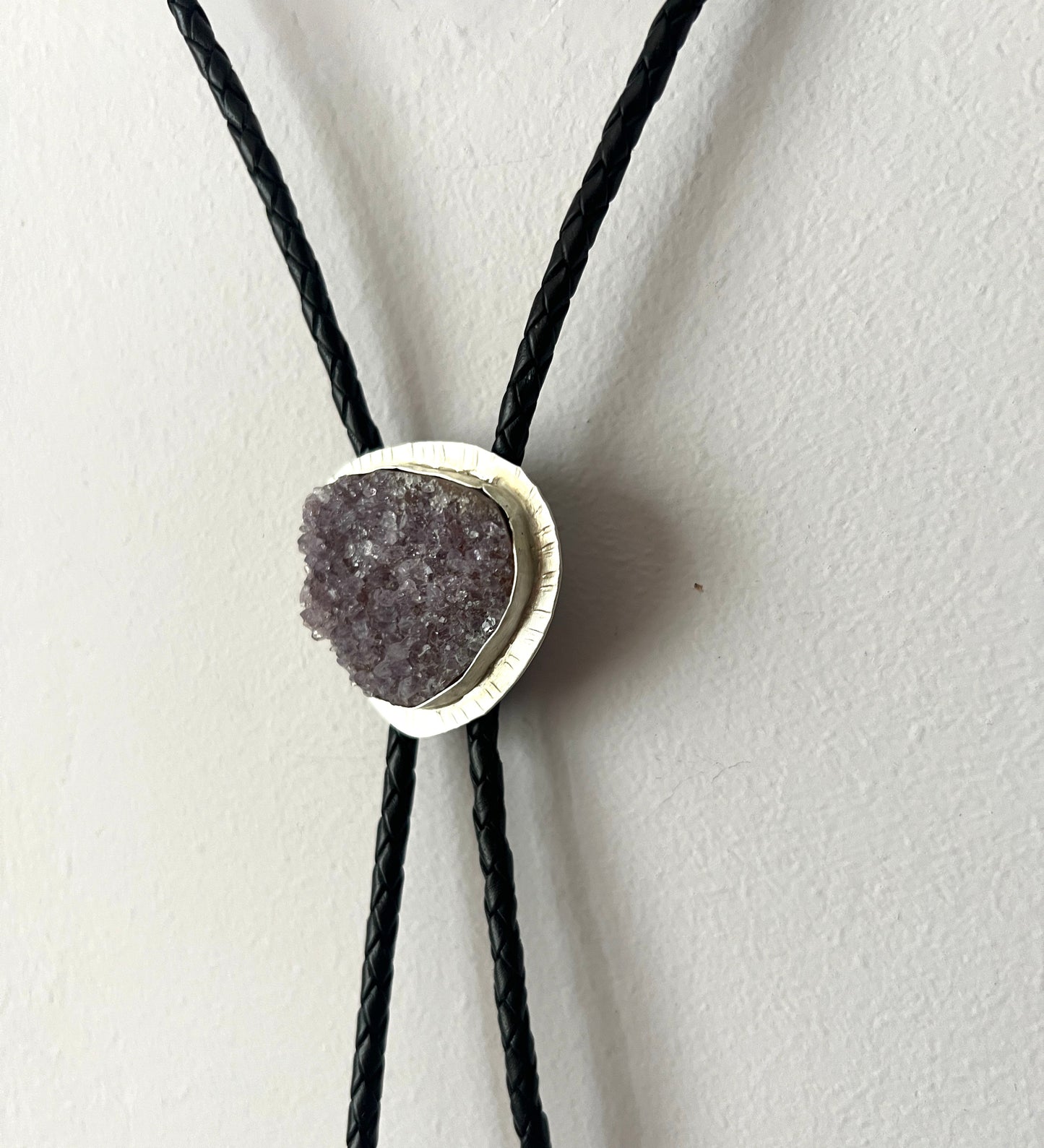 Purple Druzy Bolo Tie