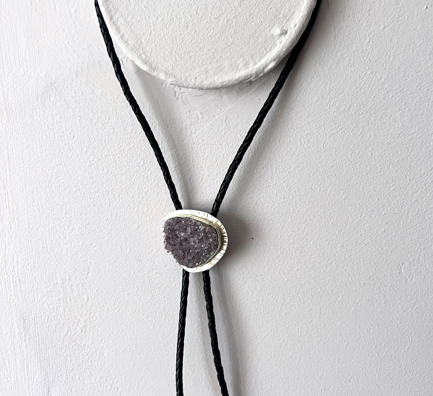 Purple Druzy Bolo Tie