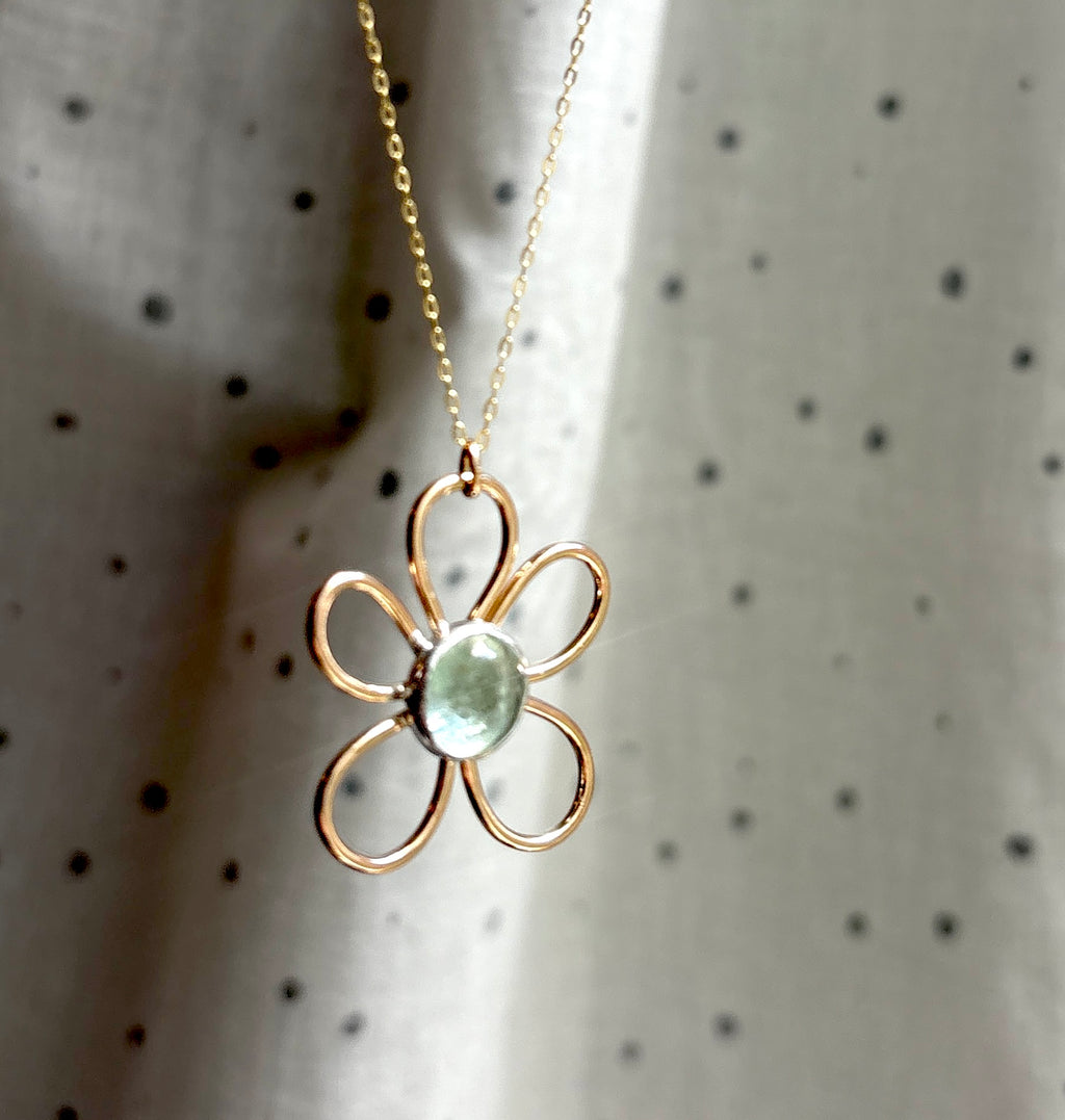 Emerald Daisy Pendant