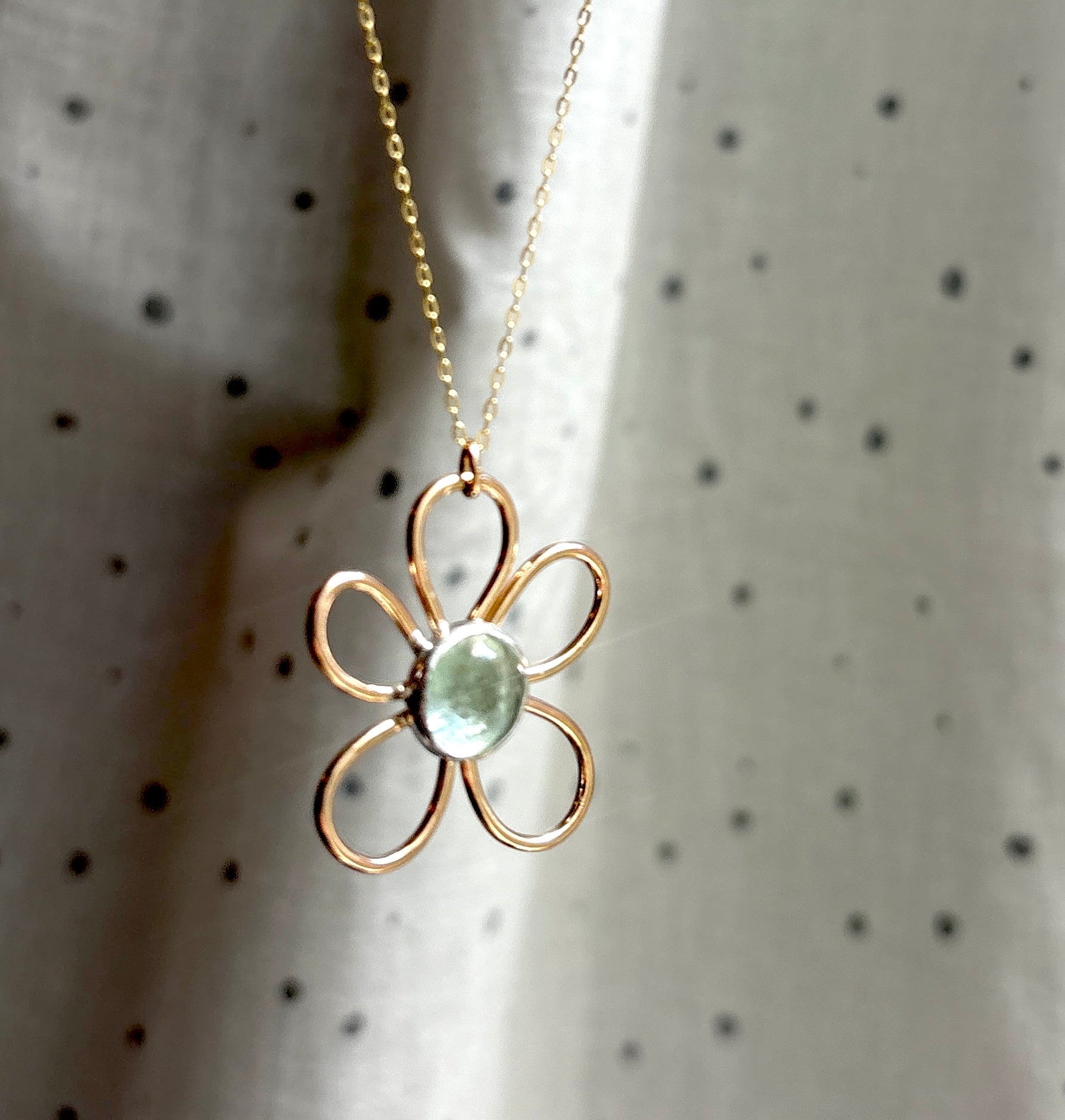 Emerald Daisy Pendant