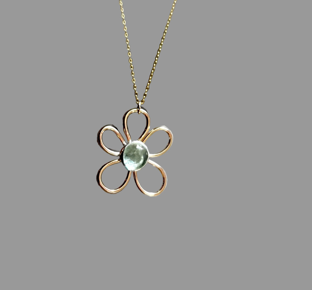 Emerald Daisy Pendant