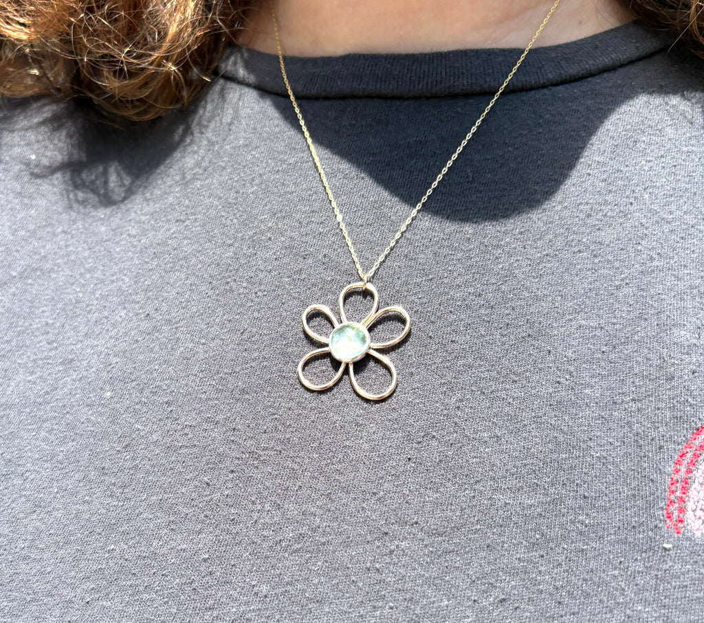 Emerald Daisy Pendant