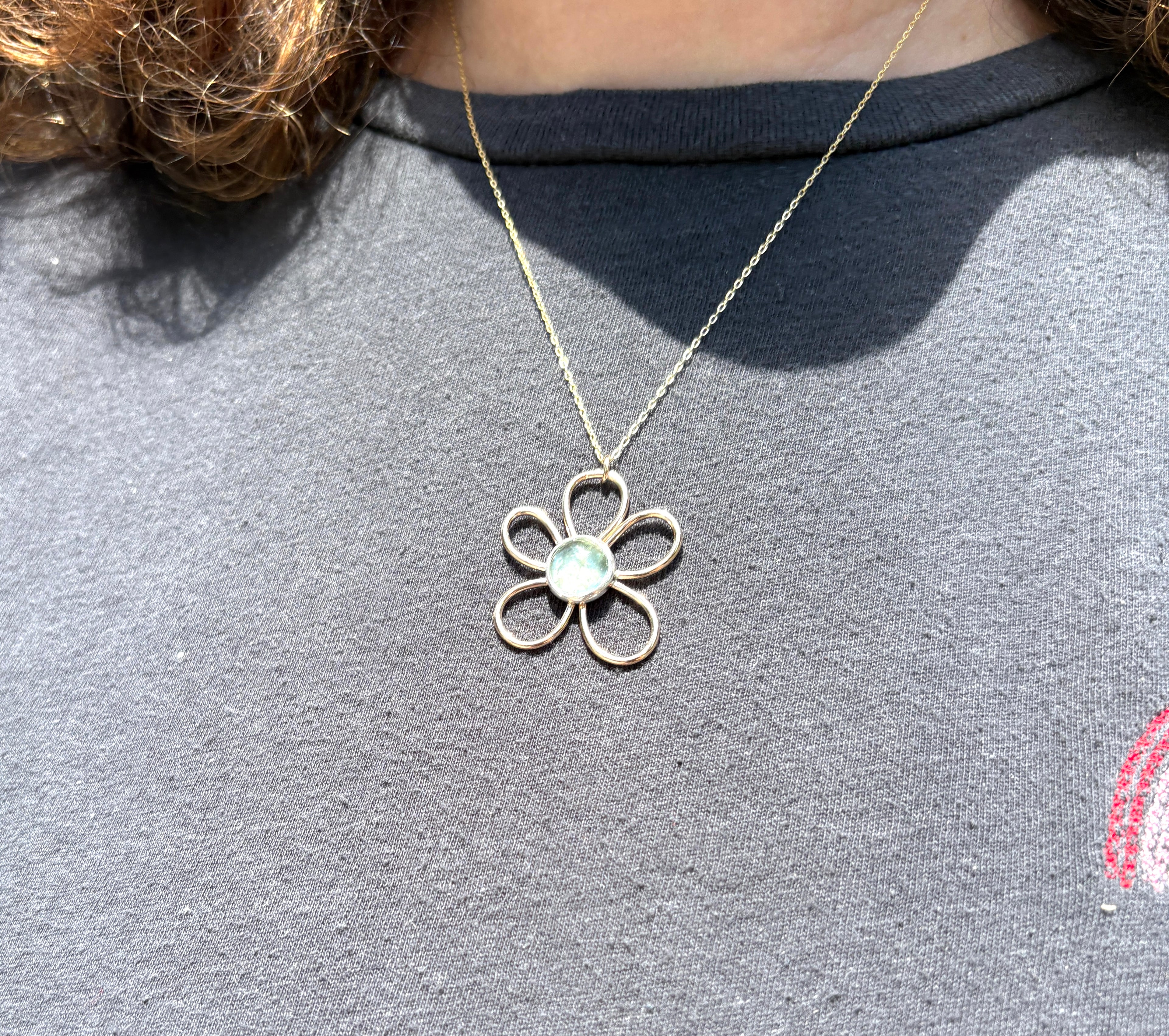 Emerald Daisy Pendant