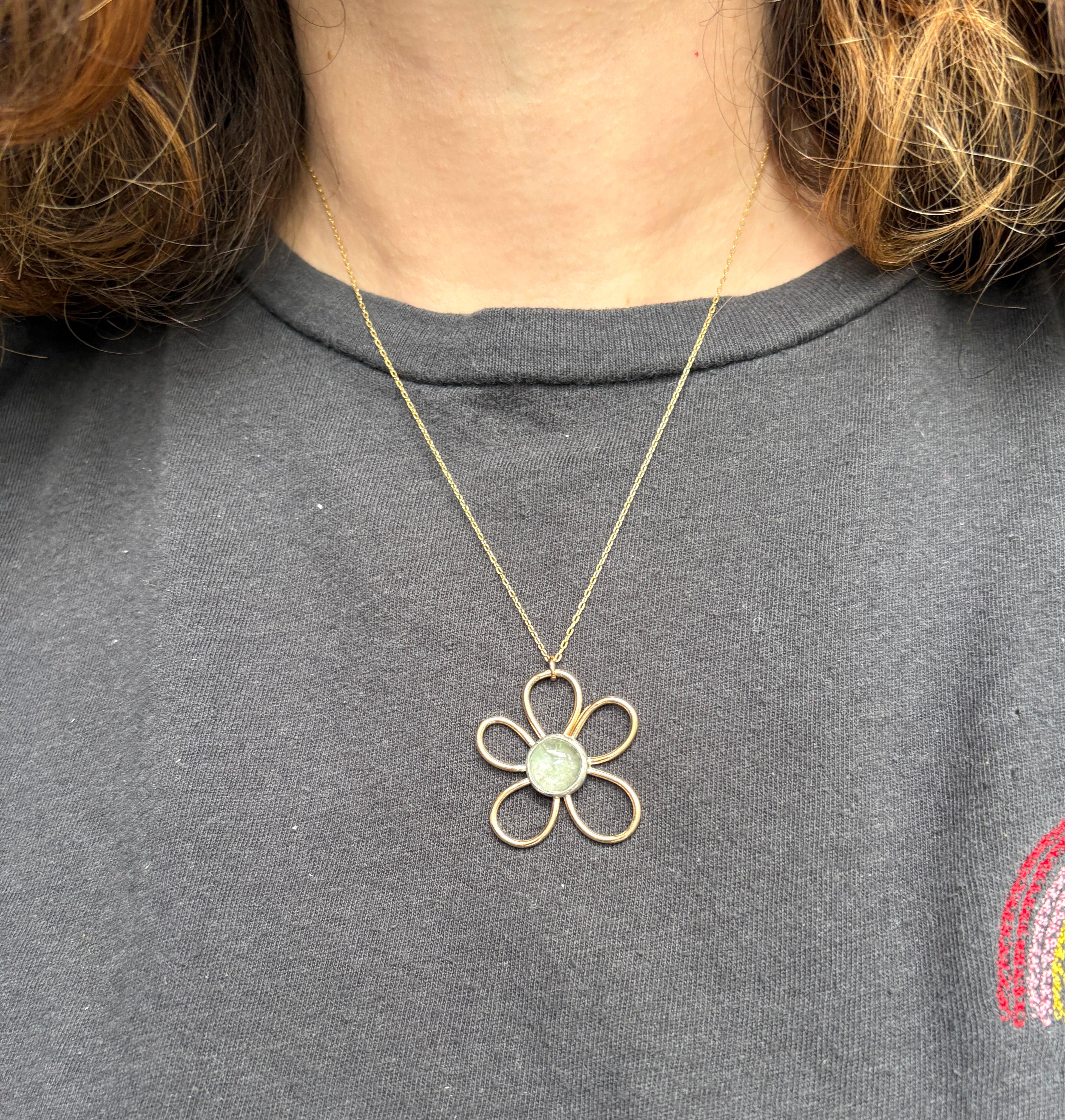 Emerald Daisy Pendant