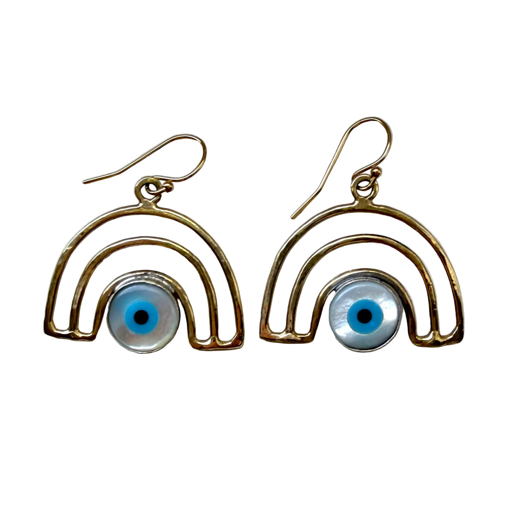 Evil Eye Rainbow Dangles