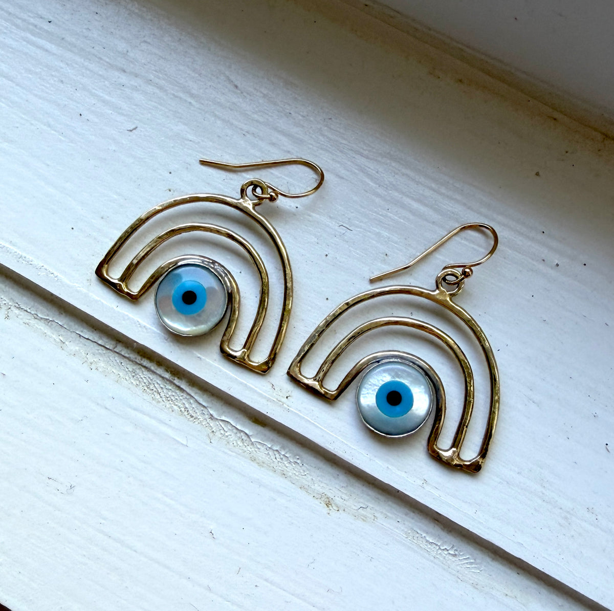 Evil Eye Rainbow Dangles