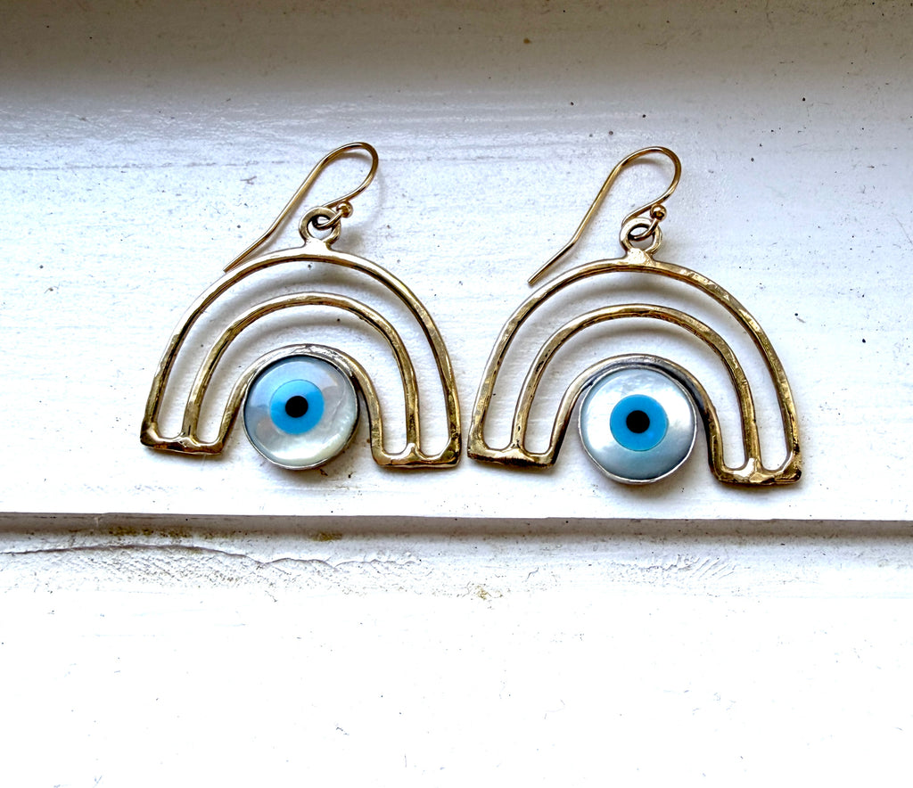 Evil Eye Rainbow Dangles
