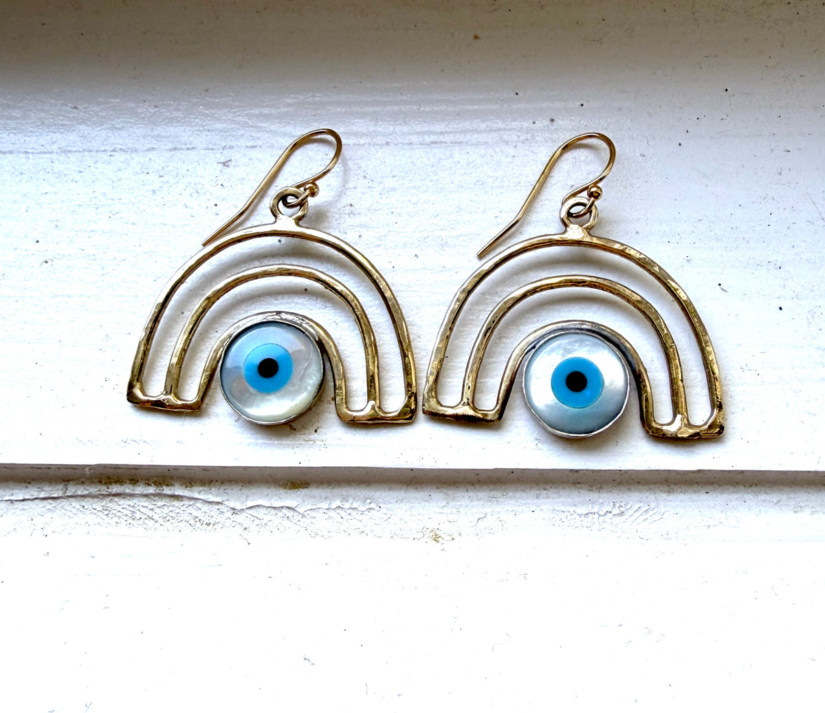 Evil Eye Rainbow Dangles