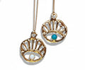 Sun Rise // Evil Eye Gold Pendant with turquoise or opal