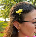 Brass Hand Holding Flower Bobby Pin