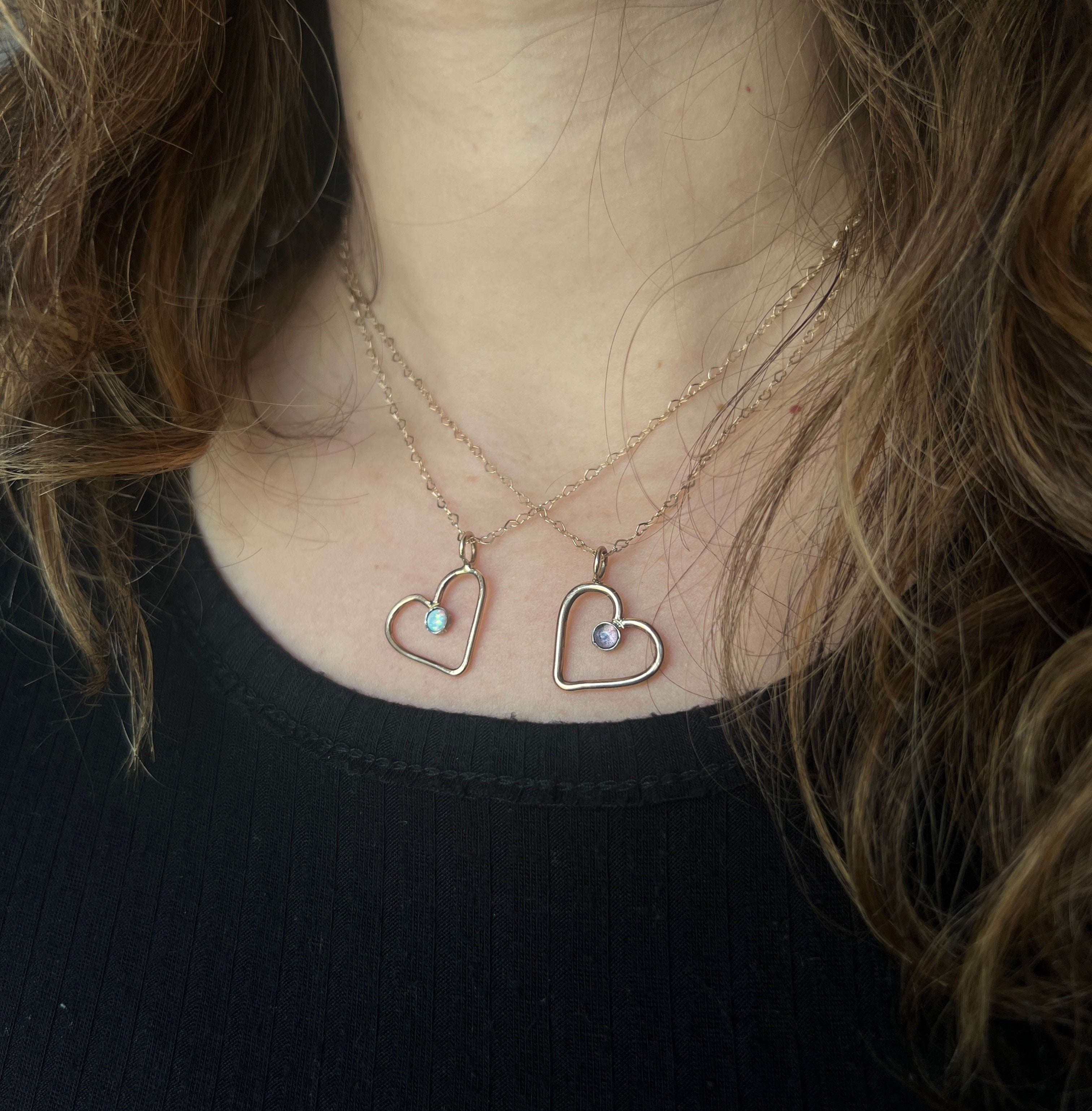 Custom Birthstone Heart Pendant