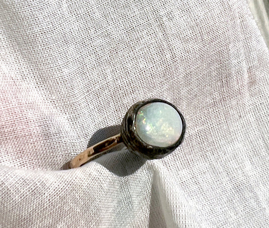 Opal Ring in Sterling and 14k Goldfill