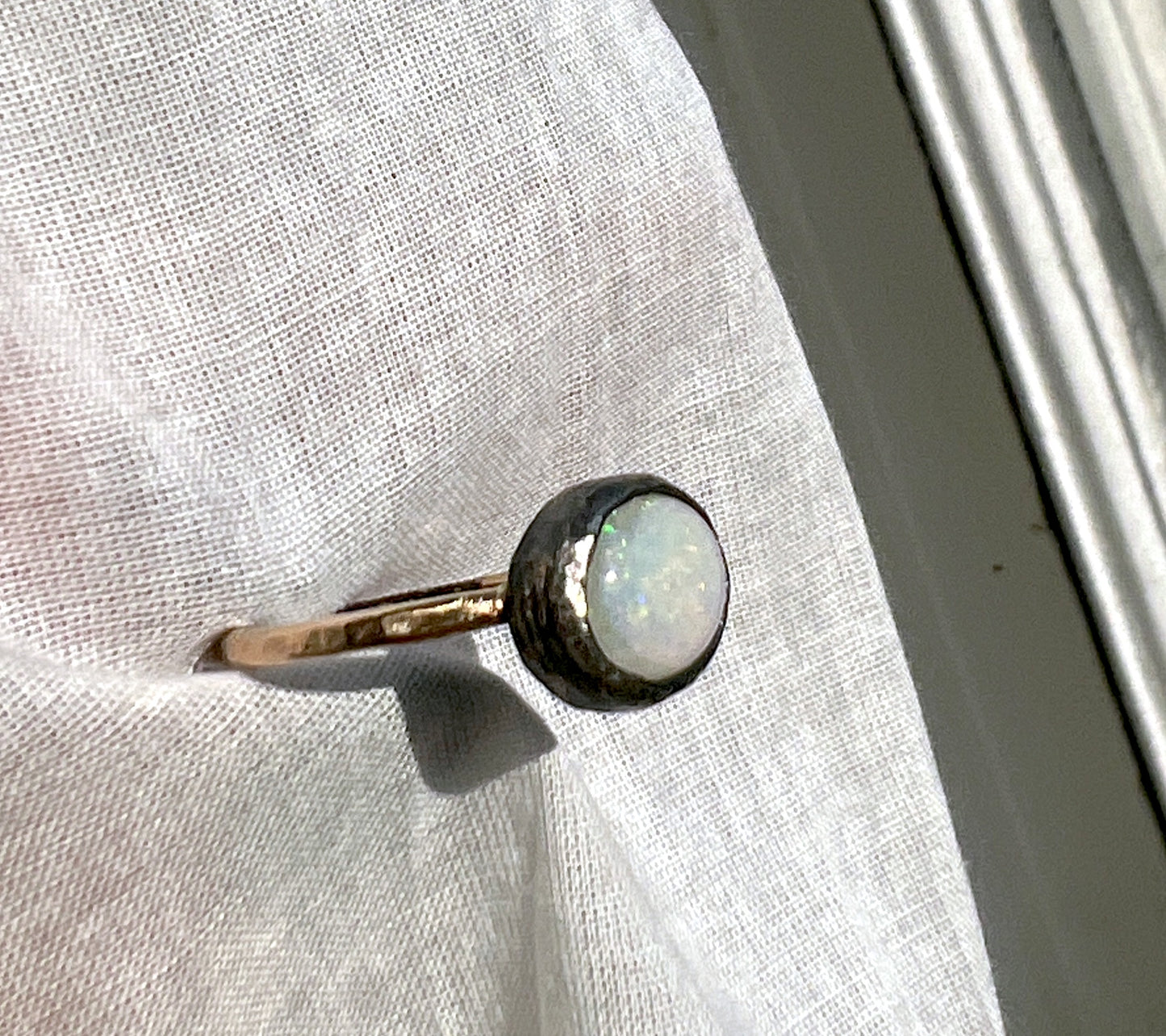 Opal Ring in Sterling and 14k Goldfill