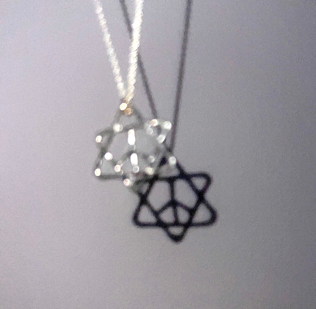 Jewish Star Peace Sign Pendant