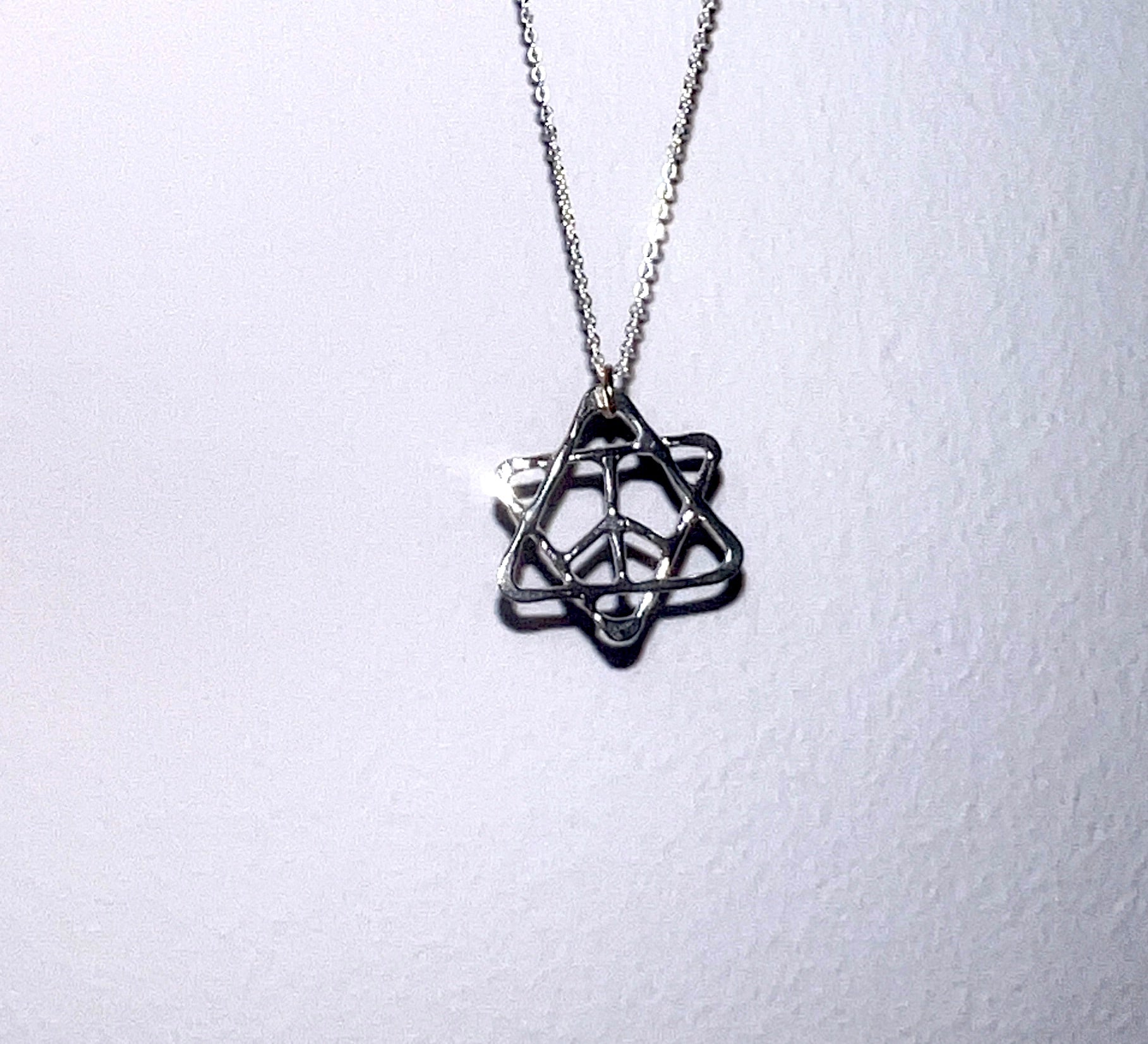 Jewish Star Peace Sign Pendant