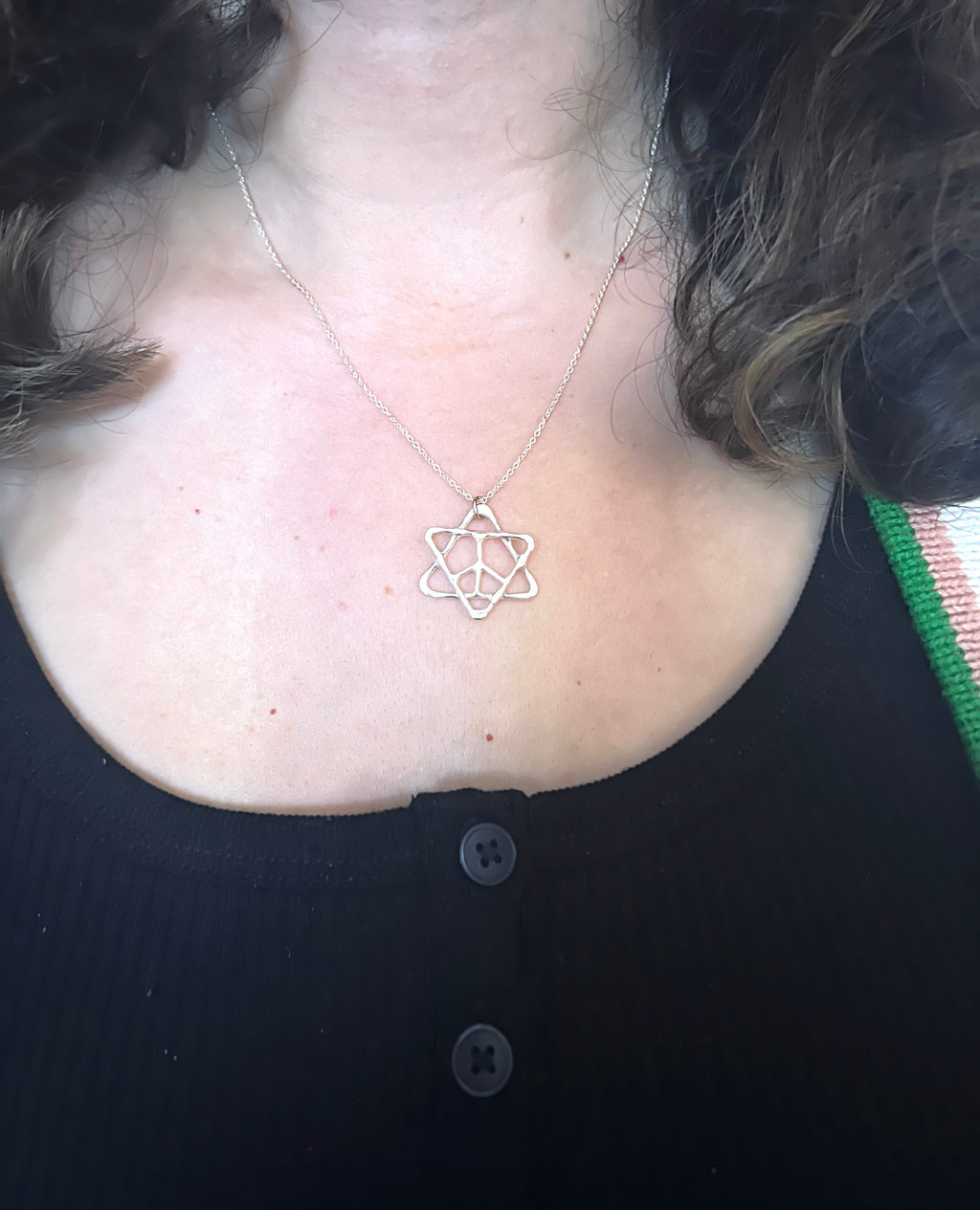 Jewish Star Peace Sign Pendant