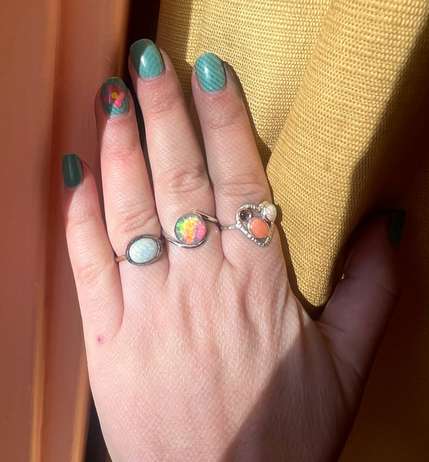 Opal Ring in Sterling and 14k Goldfill