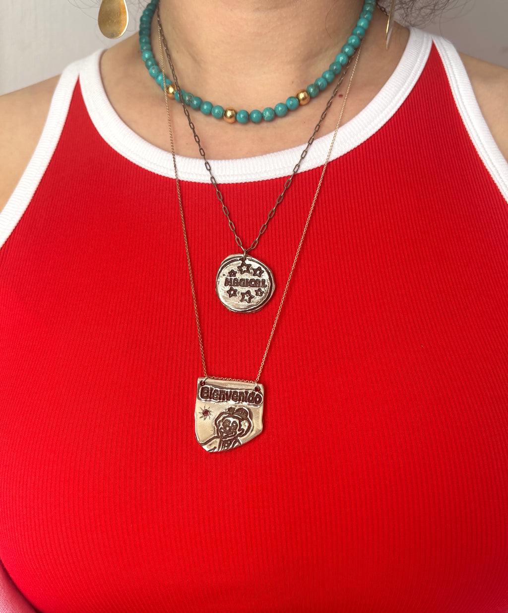 Bienvenido Clown Pendant in Sterling Silver