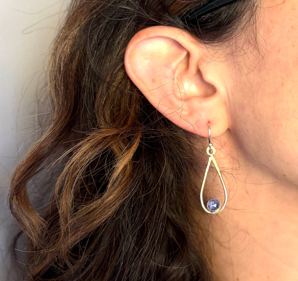 Rosecut Tanzanite Drop Dangles Handmade in 14k goldfill and sterling silver