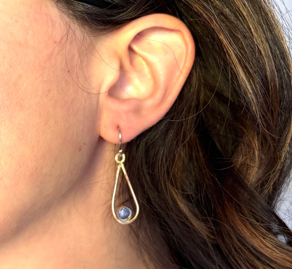 Rosecut Tanzanite Drop Dangles Handmade in 14k goldfill and sterling silver