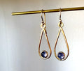 Rosecut Tanzanite Drop Dangles Handmade in 14k goldfill and sterling silver