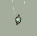 Handmade One of a Kind Turquoise Amethyst Pendant